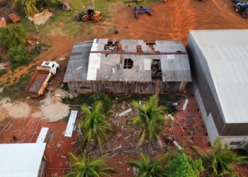 Vendaval atinge diversas propriedades e causa prejuízo estimado em R$ 500 mil
