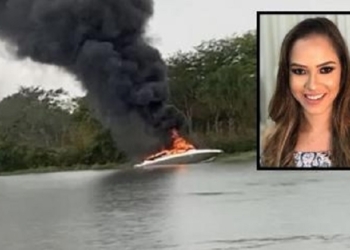 Bombeiros localizam corpo de mulher que morreu em explosão de lancha em MT