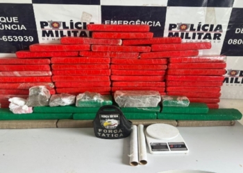 Homem é preso pela Força Tática com 64 tabletes de maconha no bairro Residencial Itamarati