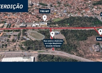 Trecho da Avenida do CPA será interditado no sábado e domingo (29 e 30)