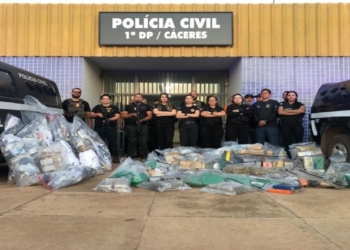 Mais de meia tonelada de drogas apreendidas na Regional de Cáceres são incineradas