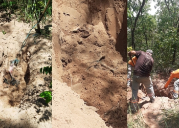 Corpo de homem com as mãos e pés amarrados é encontrado em cova rasa