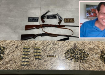 Polícia encontra arsenal de armas e munições na casa de vigilante que matou namorado de ex