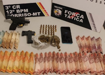 Polícia Militar prende suspeito por posse irregular de arma, tráfico e formação de quadrilha