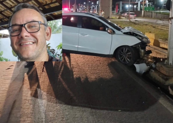 Jornalista fica ferido ao bater em poste na Avenida da FEB; quadro é estável