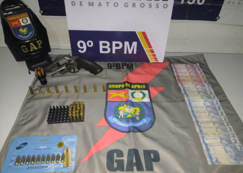Rapaz é preso em flagrante com arma de fogo e munições em Cuiabá