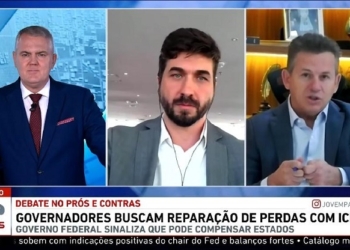 Mauro Mendes defende compensação aos estados e municípios durante debate na Jovem Pan
