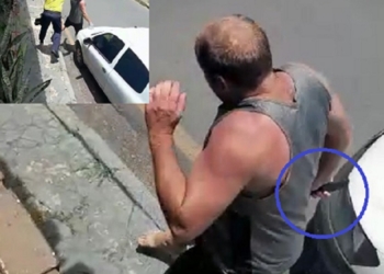 “Amarelinho” se envolve em confusão com motorista, que tenta acertá-lo com uma faca