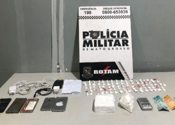 Rotam prende dois homens com tablete e 87 porções de cocaína