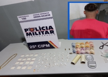 Rapaz é preso em bar com várias porções de droga embaladas para comércio