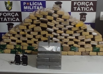 Ação integrada prende dois por tráfico e apreende 114 quilos de entorpecentes