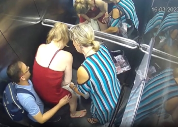 Dentista dá à luz em pé no elevador de edifício em Cuiabá; bebê está viva e bem