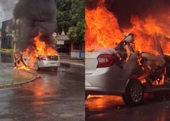 Ford K é totalmente destruido por incêndio no bairro Jardim imperial; veja vídeos