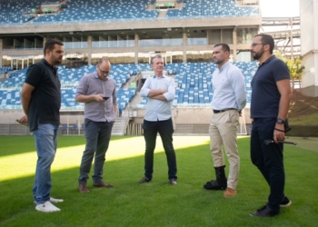 CBF e FMF visitam Arena Pantanal, Dito Souza e Dutrinha no primeiro dia de vistoria
