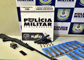 Companhia Raio prende homem com armas de fogo e 163 munições em Cuiabá