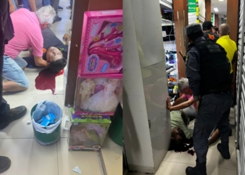 Dois homens são mortos a tiros dentro do Shopping Popular em Cuiabá; veja vídeos