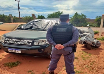 PM apreende Land Rover verde utilizada em chacina em Rondonópolis