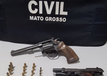 Polícia Civil apreende duas armas de fogo e munições em Nova Xavantina