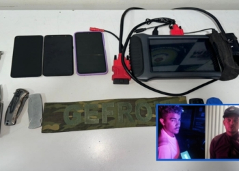 Força-tarefa prende trio especializado em furtar caminhonetes e captura foragido da Justiça