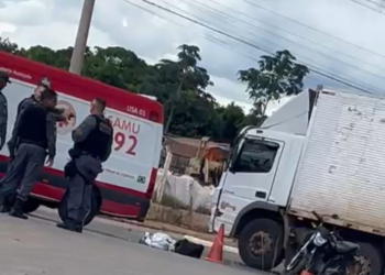 Motociclista morre e garupa fratura perna após acidente em avenida de Cuiabá