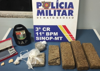 Polícia Militar apreende adolescente em flagrante com tabletes de maconha