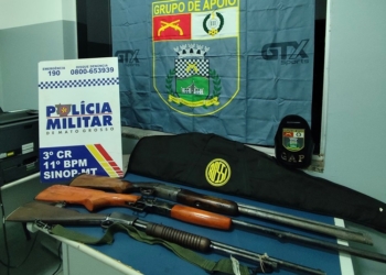 Casal suspeito de roubos a propriedades rurais é preso pela Polícia Militar em Sinop