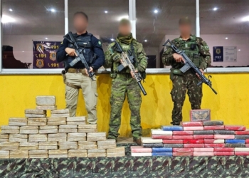Forças de segurança apreendem mais de 100 quilos de drogas e gerám prejuízo de quase R$ 2,5 milhões a criminosos
