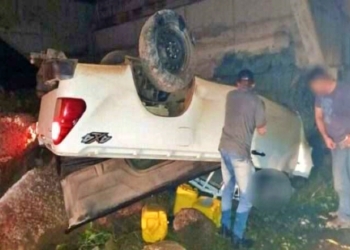 Motorista morre após perder controle de Hilux e colidir com estrutura de ponte