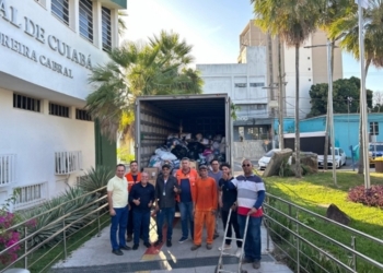 Doações entregues na Câmara de Cuiabá são coletadas e seguem para o Rio Grande do Sul