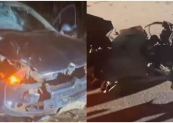 Motociclista é arremessado e morre durante acidente com carro na MT-322