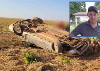 Taxista é arremessado e morre após carro capotar em curva na MT-240