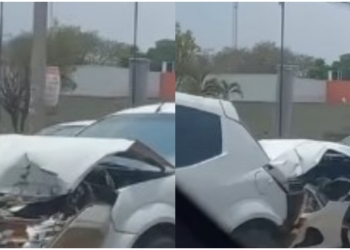 Engavetamento entre pelo menos três veículos trava trânsito na Fernando Corrêa