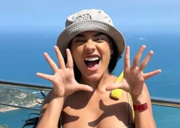 Bella Campos muda visual com cabelo curto e surpreende a web: ‘era linda com cabelão’