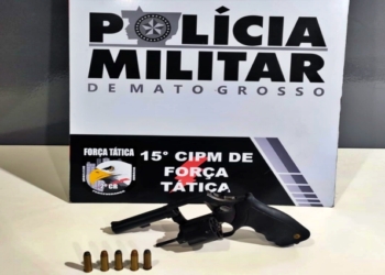 Após denúncia de perturbação, homem é preso com revólver furtado em Várzea Grande
