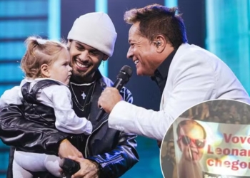 Fãs homenageiam Maria Flor em show do cantor Leonardo: ‘FloFlo estourada’
