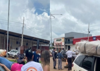 Motociclista e passageira são arremessadas após acidente com carro em MT