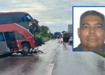 Motorista morre e 12 ficam feridos em acidente entre ônibus e caminhão na MT-010