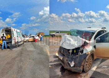 Duas pessoas morrem e outras são socorridas após acidente entre Gol e Fiat Strada