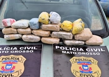 Homem que transportava 18 tabletes de maconha trazidos da Bolívia é preso pela polícia