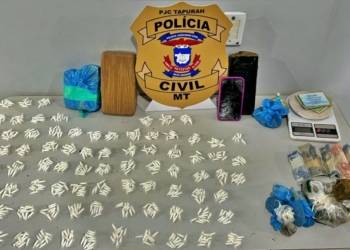 Dupla é presa com mais de 840 pinos de cocaína, quatro quilos de maconha e pasta base