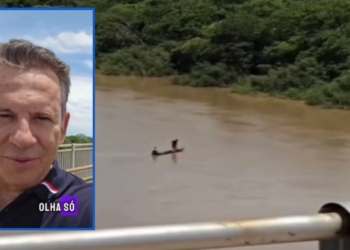 Governador flagra pescador passando a rede no Rio Cuiabá e diz “vou chamar a Sema”