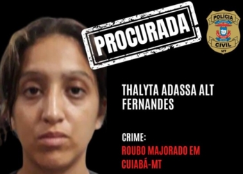 Mulher é procurada pela polícia por realizar roubo armado a um açougue em bairro nobre de Cuiabá