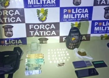PM prende suspeito por furto de módulos de caminhão e apreende 36 porções de drogas