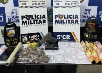 Integrante de facção é preso em flagrante pela PM com drogas e simulacro de arma de fogo