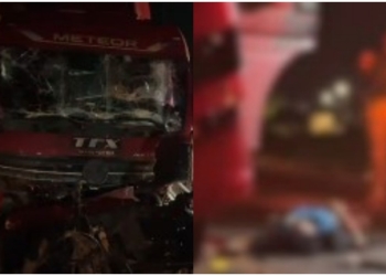 Motorista morre durante acidente entre duas carretas no interior de MT