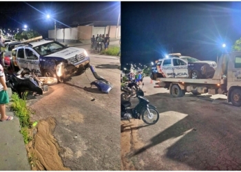 Viatura policial colidiu com cinco veículos durante perseguição em alta velocidade