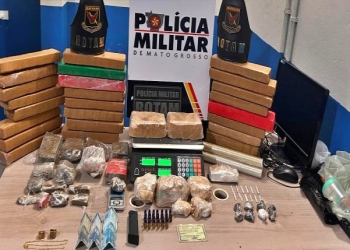 Cinco membros de facção são presos pela PM com cerca de 30 quilos de drogas