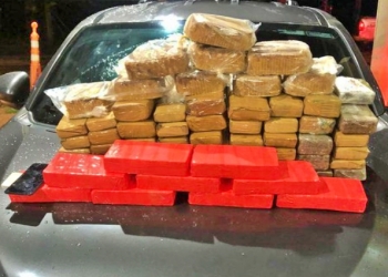 Motorista é preso transportando 65 tabletes de drogas em carro clonado