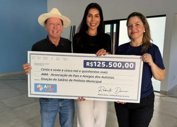 Dorner conclui doação de mais de R$ 1 milhão do próprio salário para a causa autista em Sinop