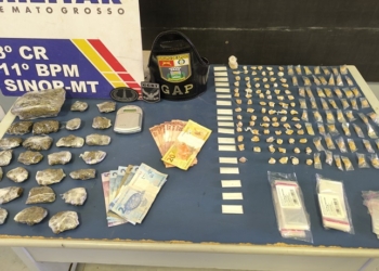 Duas jovens de 18 e 22 são presas com 184 porções de drogas, balança de precisão e dinheiro